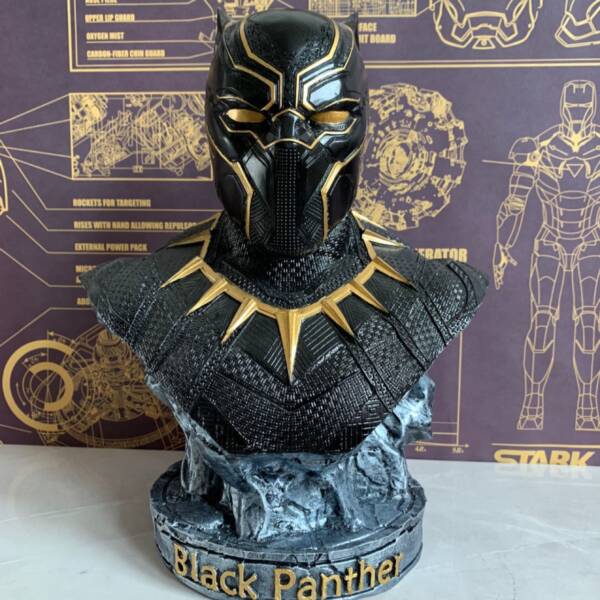 Black Panther half-figure model art collection item  H=35CM - 图片 6
