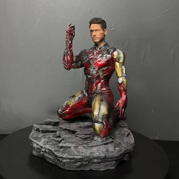 Iron Man Kneeling MK85 Finger-Clicking Statue Movie Figurine H=50CM - 图片 5