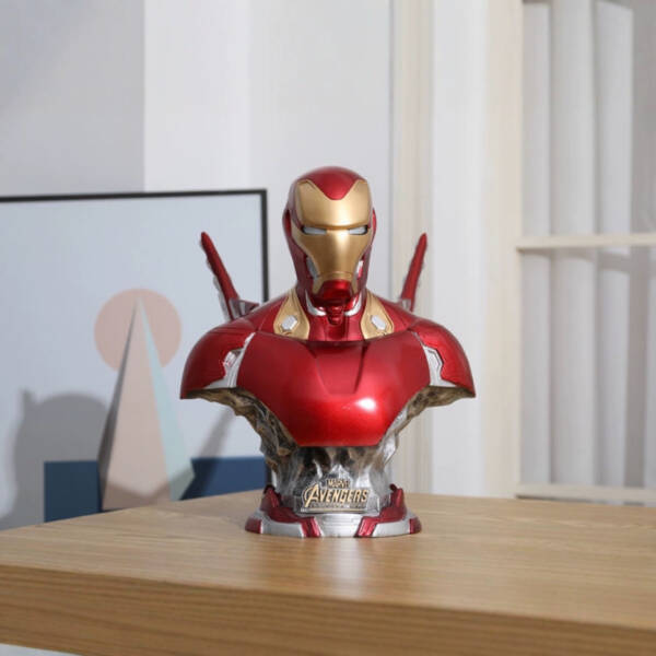 Iron Man MK50 Statue - Marvel Avengers Half-Portrait Resin Artwork H=40 - 图片 9
