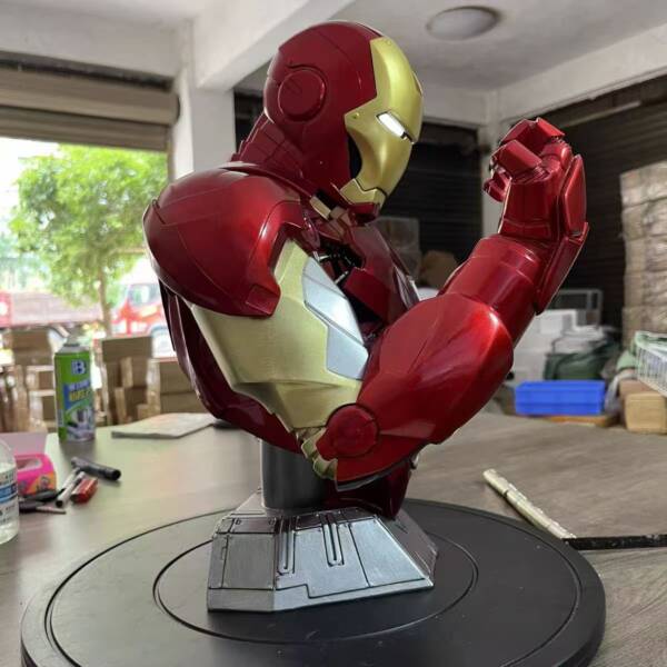 Statue "Iron Man" 1:2: Iron Man MK6 Half-figure Statue, Chest Model, Hand Puppet Set  H=50 - 图片 15