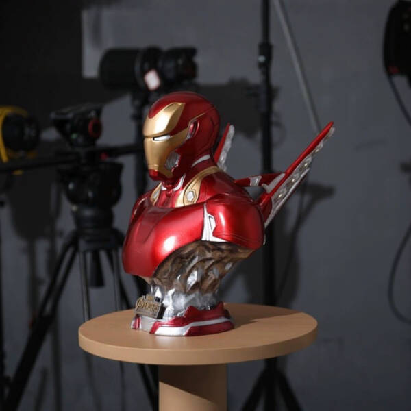 Iron Man MK50 Statue - Marvel Avengers Half-Portrait Resin Artwork H=40 - 图片 10