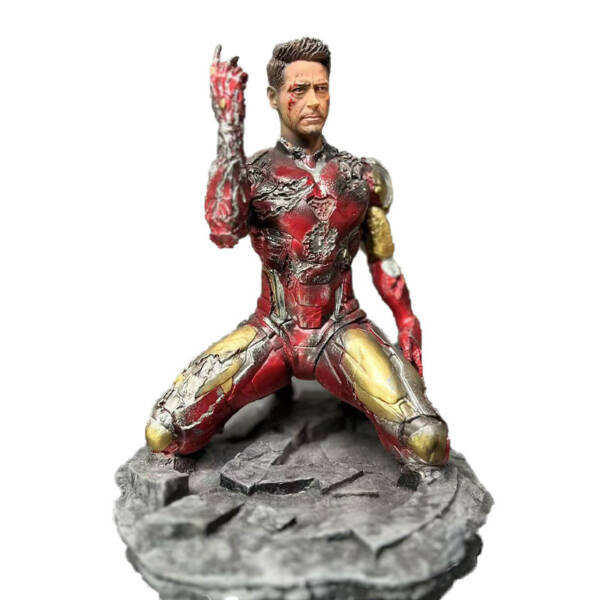 Iron Man Kneeling MK85 Finger-Clicking Statue Movie Figurine H=50CM