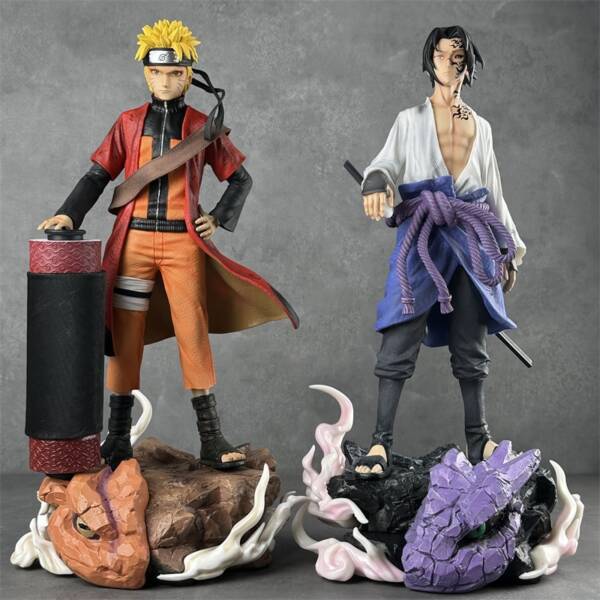 Naruto Figure -Naruto and  Sasuke H42cm