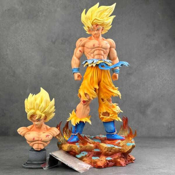 Dragon Ball Infinite Beginning Super Goku 2.0 Top Double-Headed Standard Anime Statue Figure - H35cm - 图片 2