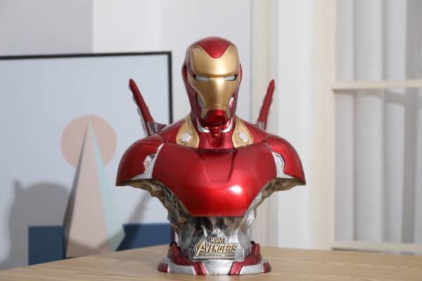 Iron Man MK50 Statue - Marvel Avengers Half-Portrait Resin Artwork H=40 - 图片 4
