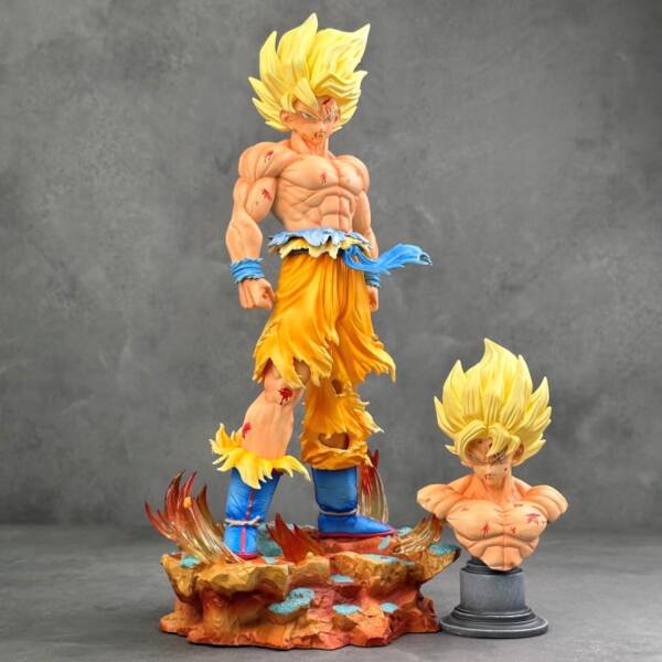 Dragon Ball Infinite Beginning Super Goku 2.0 Top Double-Headed Standard Anime Statue Figure - H35cm - 图片 3
