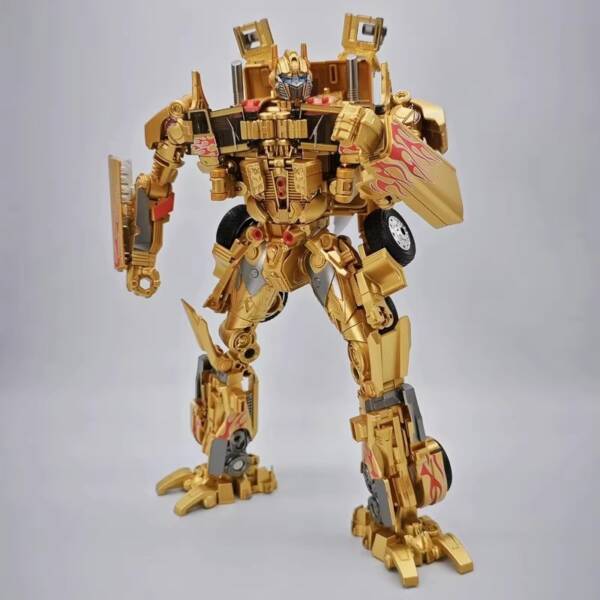 10The transformable toy Optimus Prime Golden Edition Autobot model H=33cm - 图片 3