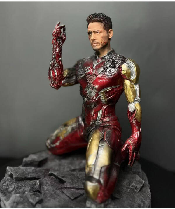 Iron Man Kneeling MK85 Finger-Clicking Statue Movie Figurine H=50CM - 图片 8