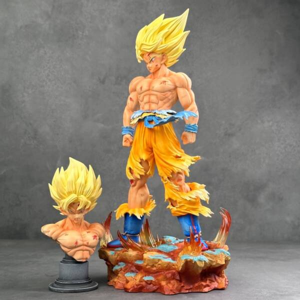 Dragon Ball Infinite Beginning Super Goku 2.0 Top Double-Headed Standard Anime Statue Figure - H35cm - 图片 4