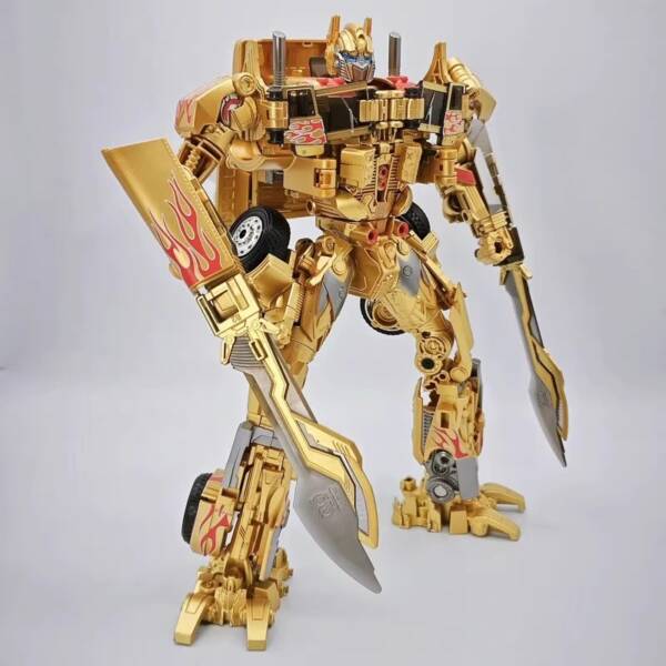 10The transformable toy Optimus Prime Golden Edition Autobot model H=33cm - 图片 4