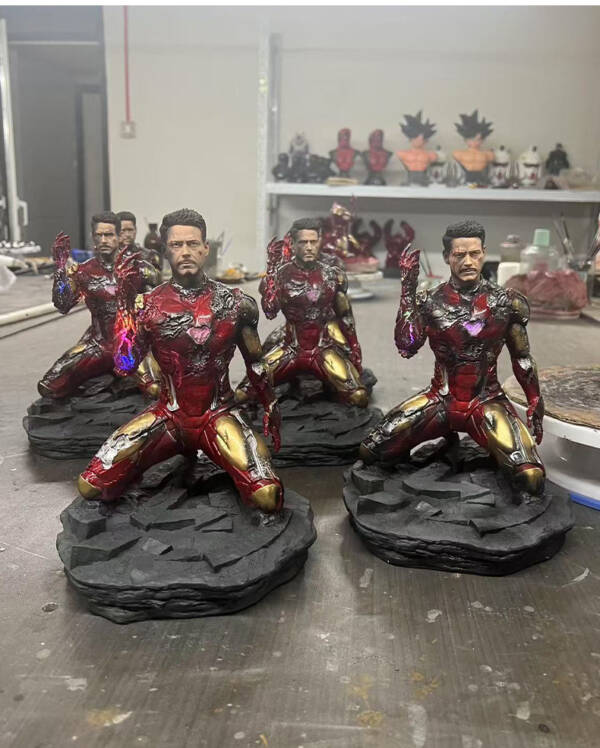 Iron Man Kneeling MK85 Finger-Clicking Statue Movie Figurine H=50CM - 图片 7