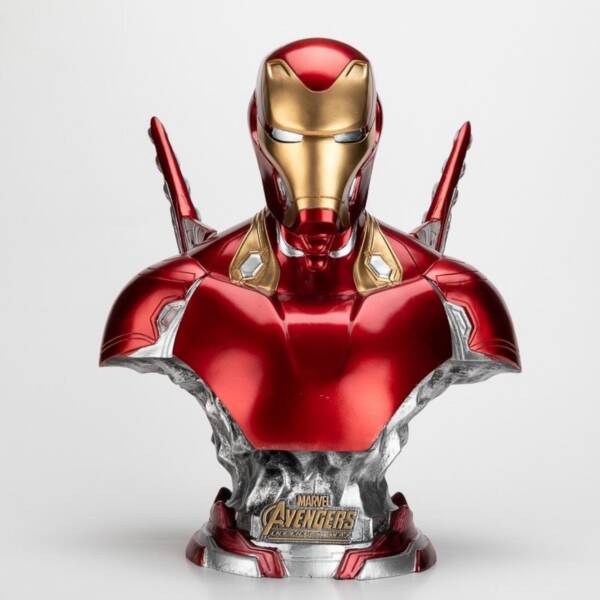 Iron Man MK50 Statue - Marvel Avengers Half-Portrait Resin Artwork H=40 - 图片 6