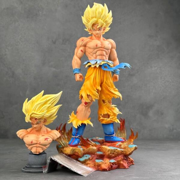 Dragon Ball Infinite Beginning Super Goku 2.0 Top Double-Headed Standard Anime Statue Figure - H35cm - 图片 5