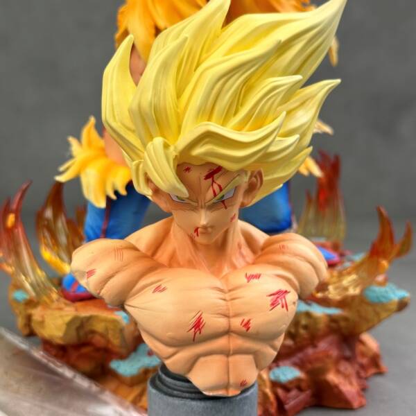 Dragon Ball Infinite Beginning Super Goku 2.0 Top Double-Headed Standard Anime Statue Figure - H35cm - 图片 6
