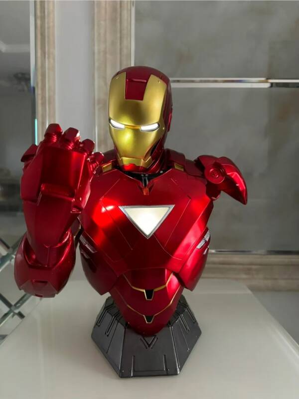Statue "Iron Man" 1:2: Iron Man MK6 Half-figure Statue, Chest Model, Hand Puppet Set  H=50 - 图片 9