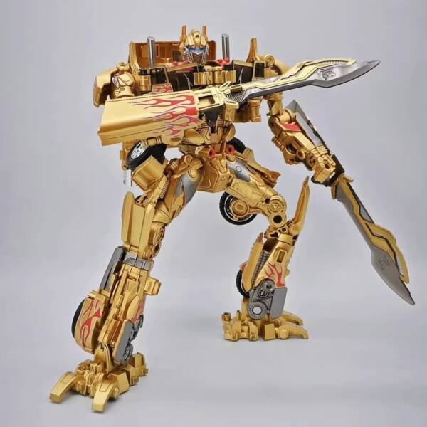 10The transformable toy Optimus Prime Golden Edition Autobot model H=33cm - 图片 6
