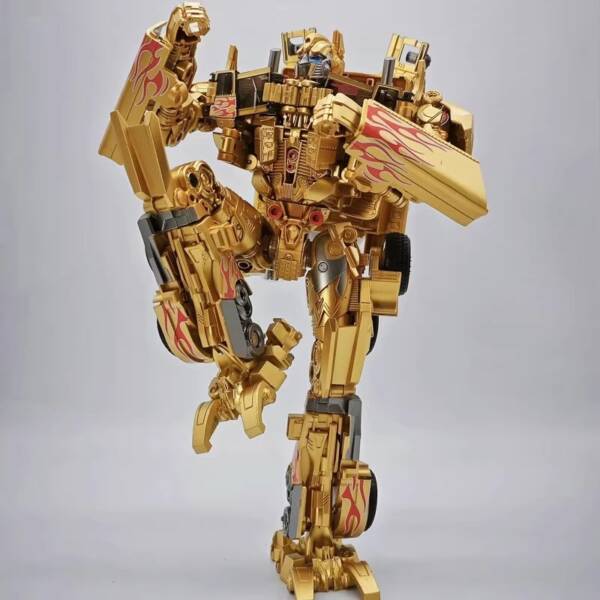 10The transformable toy Optimus Prime Golden Edition Autobot model H=33cm - 图片 7