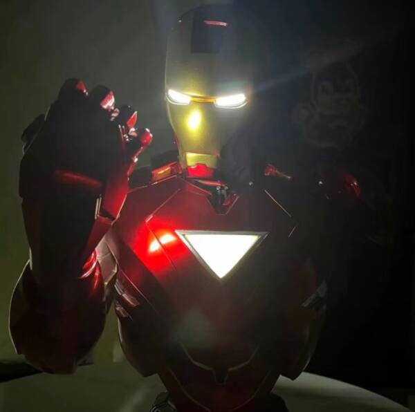 Statue "Iron Man" 1:2: Iron Man MK6 Half-figure Statue, Chest Model, Hand Puppet Set  H=50 - 图片 11