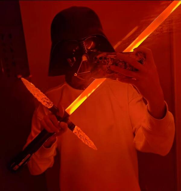 1: 1 Star Wars Jedi Dark Warrior Helmet - 图片 13