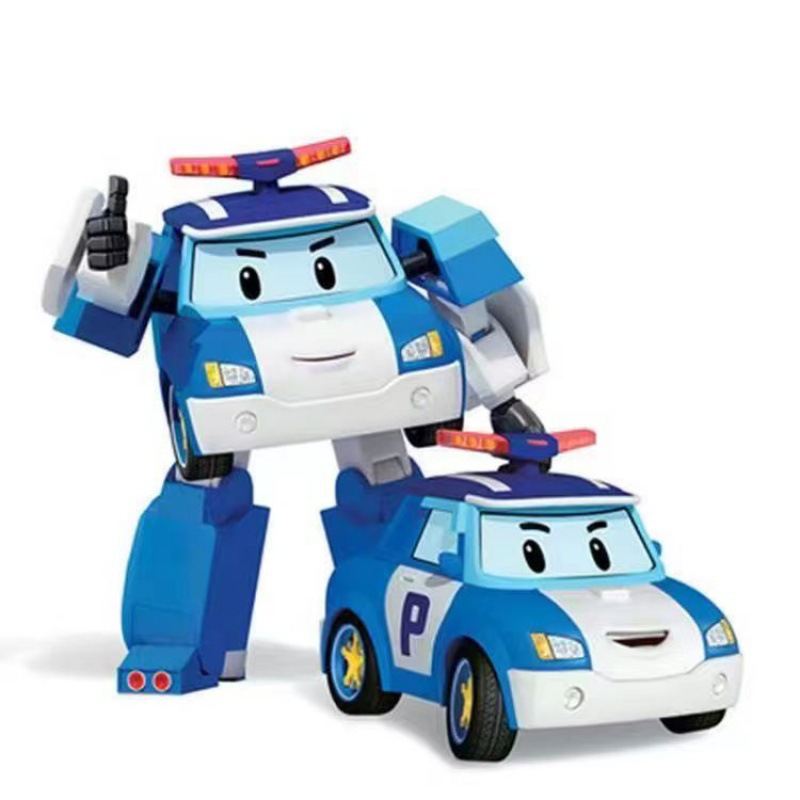 Robocar Poli 4" Transforming Robot Bucky – Emergency Vehicle Action Figures | Rescue Team Playset Gift for Boys & Girls Ages 1–5