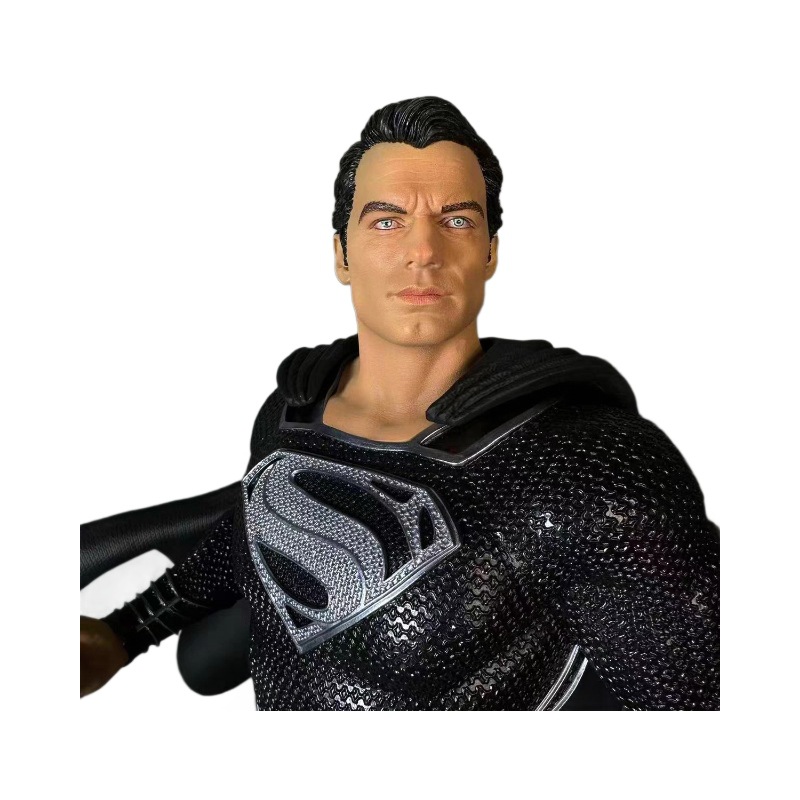 DC Justice League 1/4 Black Superman Scene GK Resin Statue H=73CM